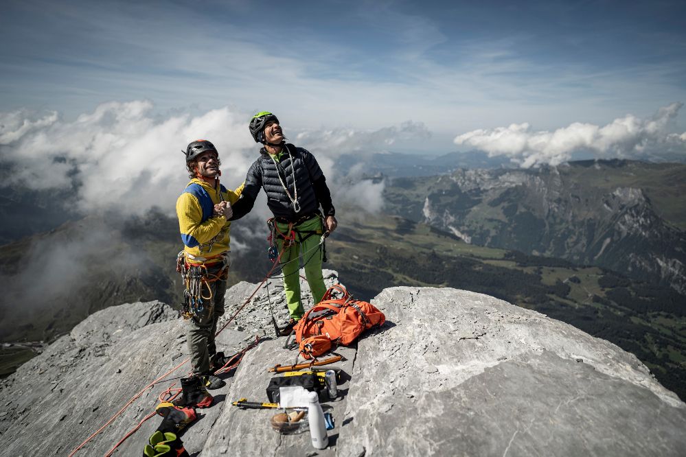 Roger Schäli und Simon Gietl am Eiger - Fotograf: Roger Schäli 