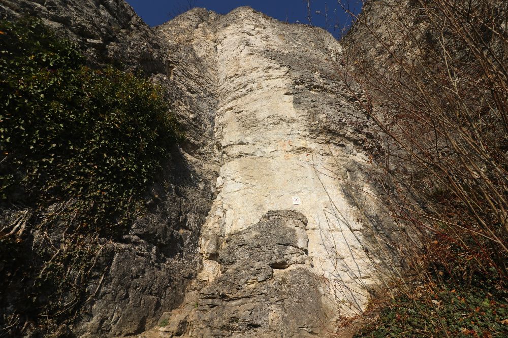 Der Sektor Vajoletkante an der Annasteinseite des Frankendorfer Klettergartens