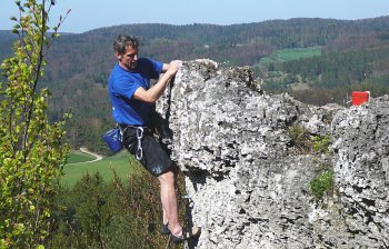 Jan Luft am Gipfel des Castellturmes